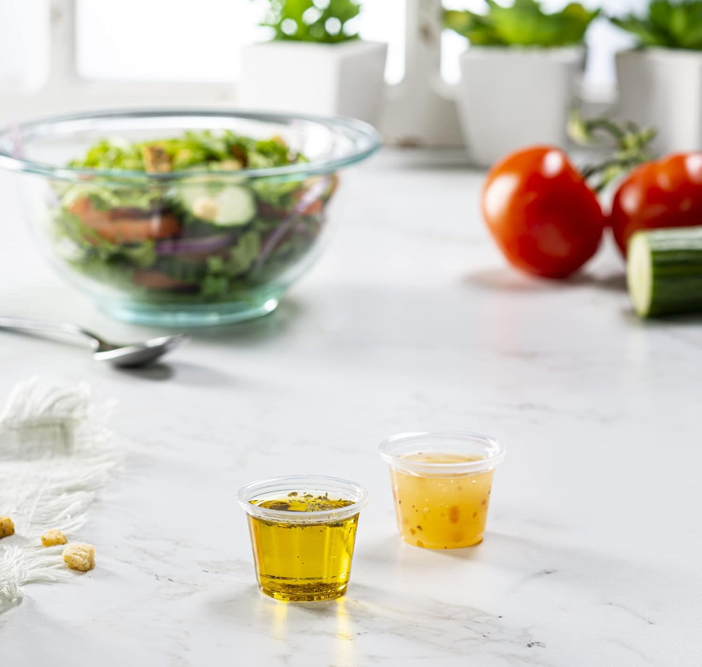 {1 oz,200 Cups} Clear Diposable Plastic Portion Cups No Lids, Small Mini Containers For Portion Controll, Jello Shots, Meal Prep, Sauce Cups, Slime, Crafts, Disposable Souffle Cups & Much more