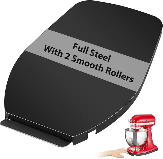 Mixer Sliding Tray for KitchenAid 4.5-5 Qt Tilt-head Stand Mixer - Metal Rolling Tray Kitchen Countertop Appliance Slider Storage Moving Caddy with Wheel for Kitchen Aid 4.5-5 Qt Mixer