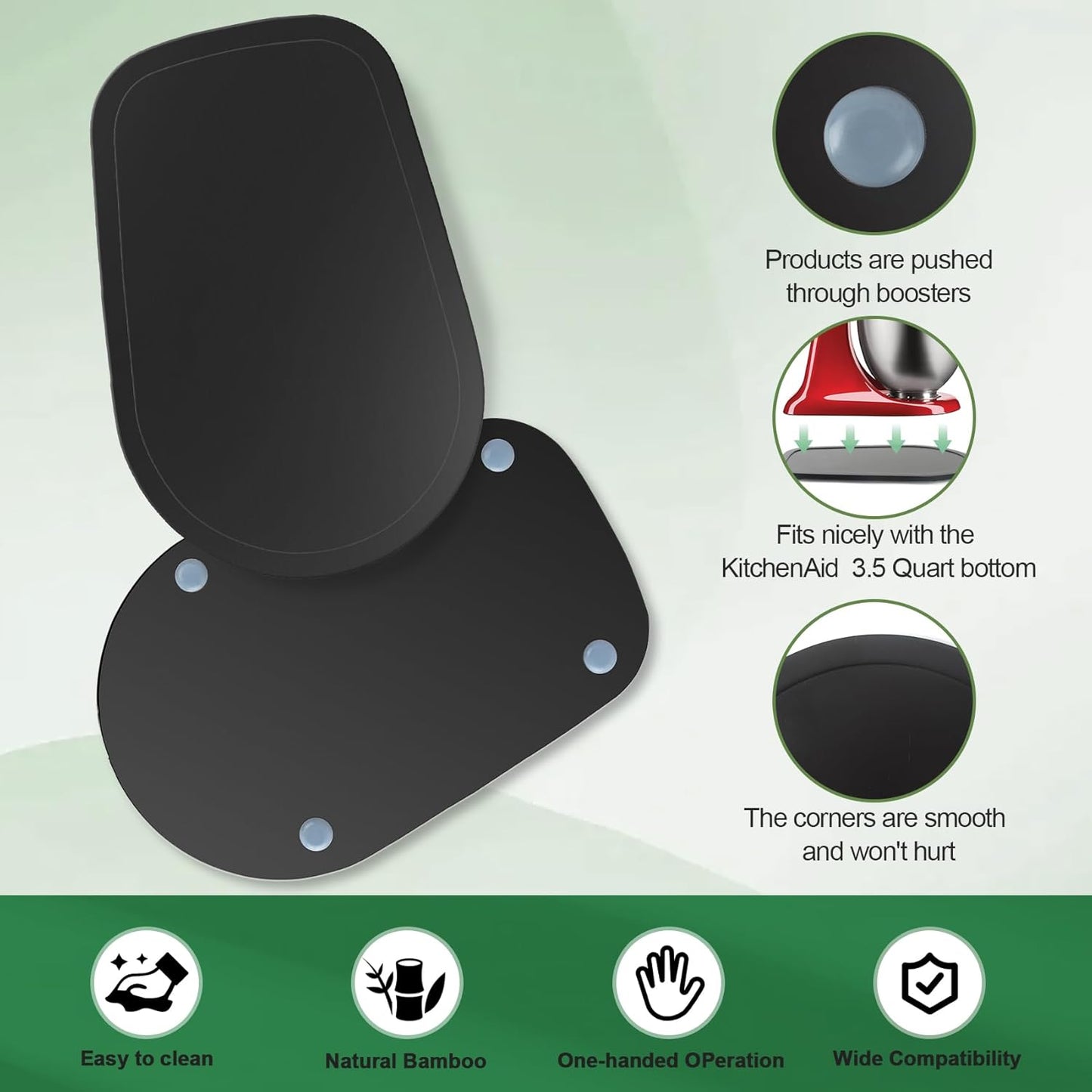 Mixer Slider Compatible with Kitchen aid Mini 3.5 Qt Tilt-Head Stand Mixe - Kitchen Countertop Storage Mover Sliding Caddy for Kitchen Aid Artisan Mixer (3.5 QT - Black)