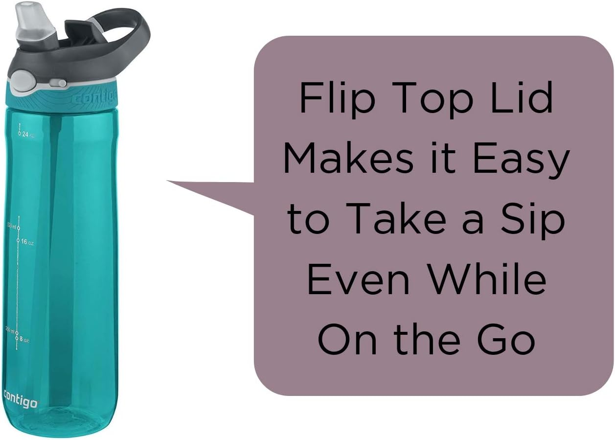 Contigo AUTOSPOUT Ashland Reusable Water Bottle, 24oz, Scuba