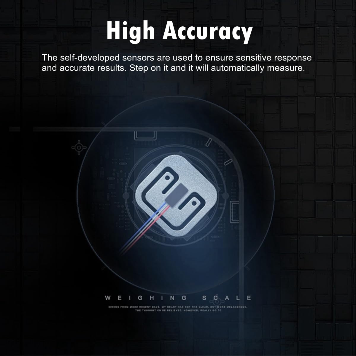 NUTRI FIT Digital Bathroom Scale for Body Weight Loss Watchers Electri Scales, 50g/0.1lb Discrepancy, Clear Backlit LCD Display and Step-On Techhology, 2*AAA Batteries Included, 330lb/150kg, Jet Black