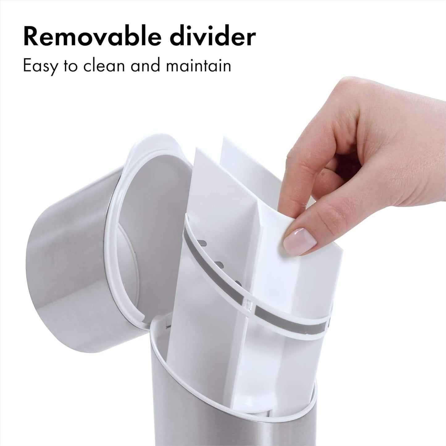 OXO Good Grips Stainless Steel Toothbrush Organizer, Bathroom Organizer and Storage, Toothbrush Holder for Countertop, Sleek Modern Bathroom Accessories