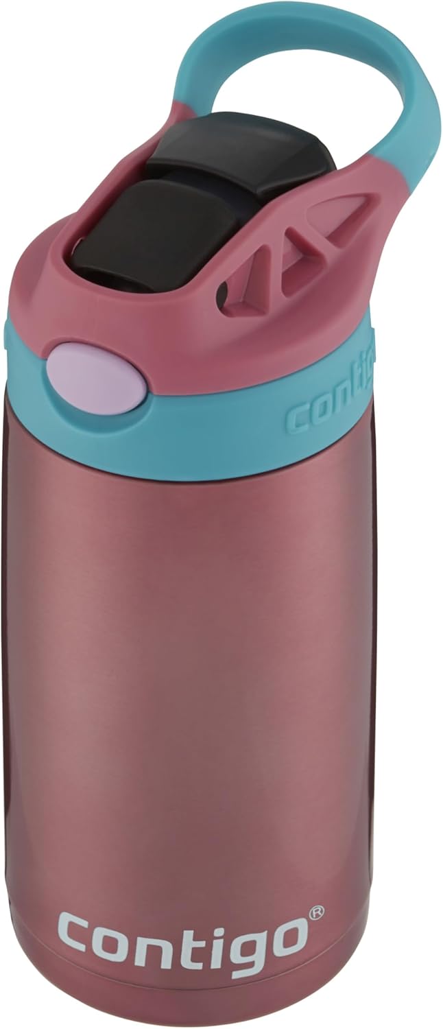 Contigo Kids Straw Stainless Steel Water Bottle with AUTOSPOUT Lid 13oz Punch