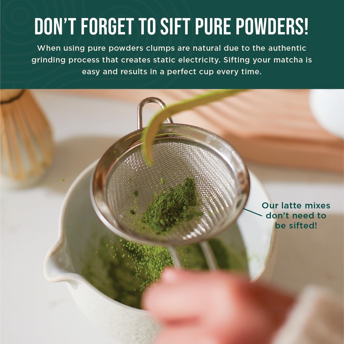 Jade Leaf Matcha - Complete Matcha Whisk Set - Ceremonial Gift Set Includes: Bamboo Matcha Whisk & Scoop, Stainless Steel Sifter, Stoneware Bowl & Whisk Holder, and Prep Guide