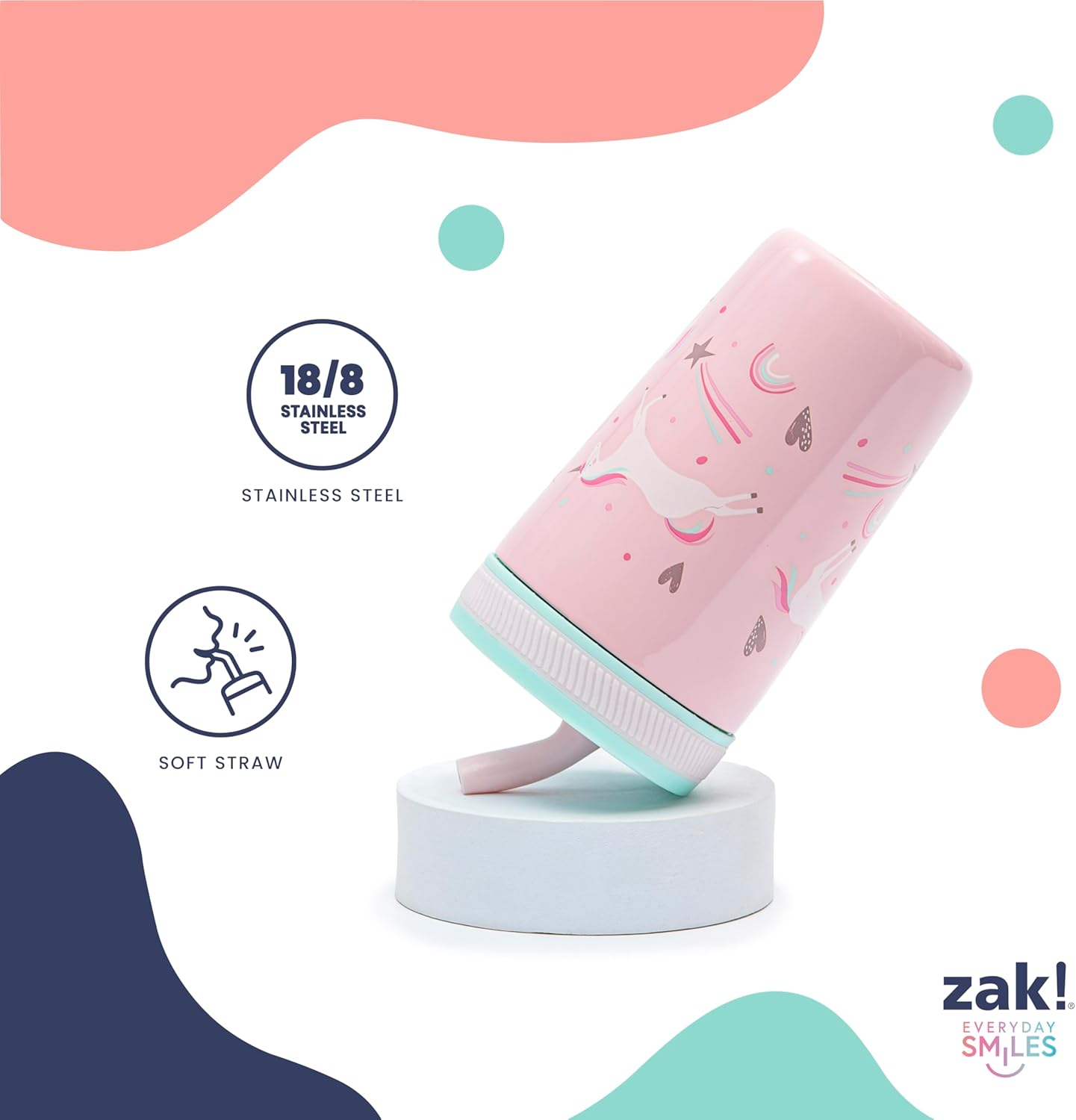 Zak Designs Baby Shark Kelso Tumbler Set, Leak-Proof Screw-On Lid with Straw, Bundle for Kids Includes Plastic and Stainless Steel Cups with Bonus Sipper (3pc Set, Non-BPA)