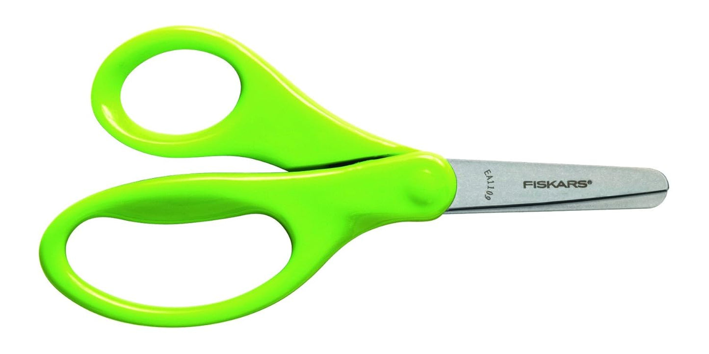 Fiskars 5" Blunt-Tip Scissors for Kids 4+ - Scissors for School or Crafting - Back to School Supplies - Color May Vary