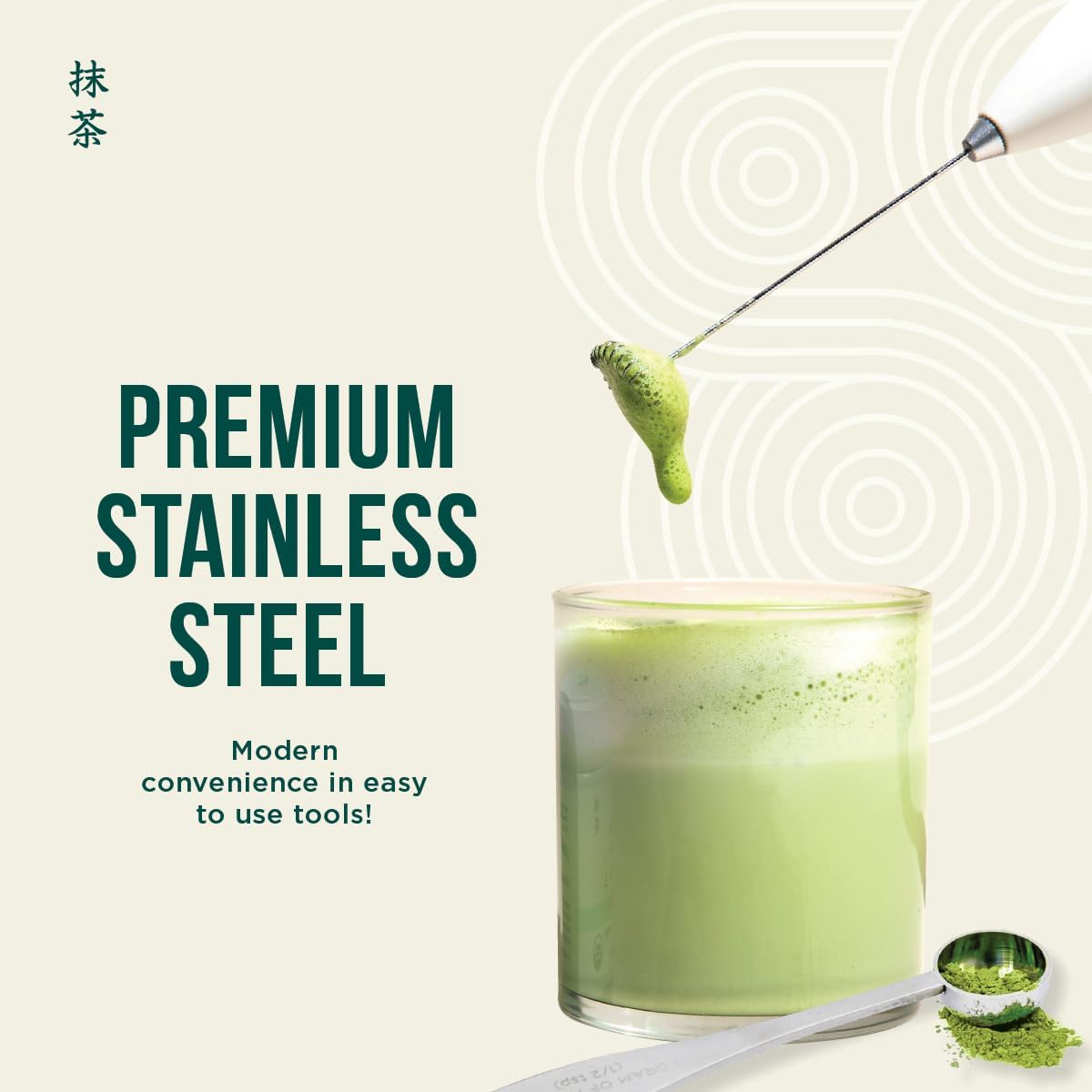 Jade Leaf Matcha - Electric Matcha Whisk & Milk Frother - Barista Style Preparation for Foamy Green Tea & Lattes - Great Gift idea