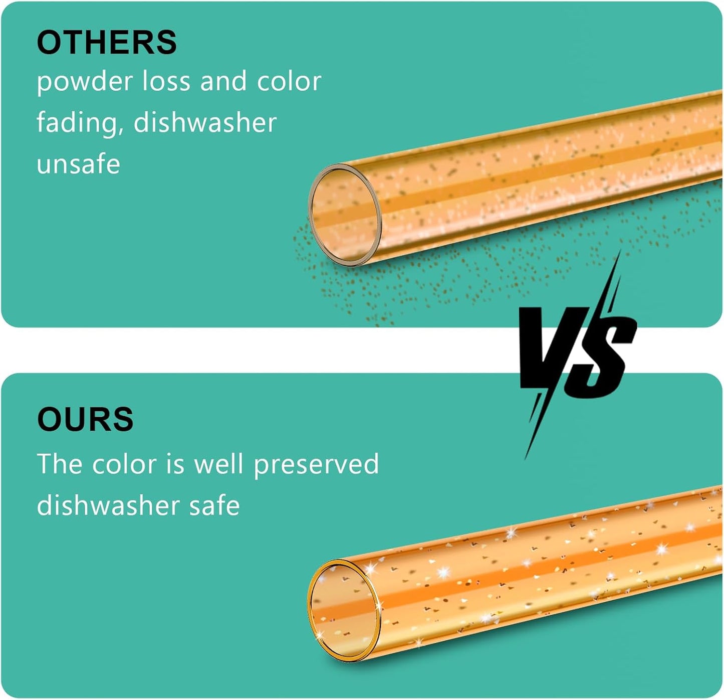 Aillwith 6 PCS Replacement Straws for Stanley Cup 14oz 20oz Tumbler, Reusable Color Drinking Straws with Cleaning Brush for Stanley Cup Accessorie，BPA Free, Dishwasher Safe