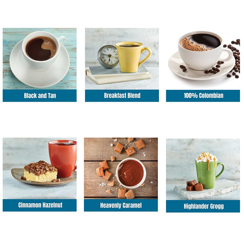 Gourmet Flavored Decaf Coffee Sampler Pack - 10 Bags of Unique Flavored Coffees – 100% Specialty Grade 1 Arabica -1.5 oz Full-Pot Bags - Roasted by Door County Coffee