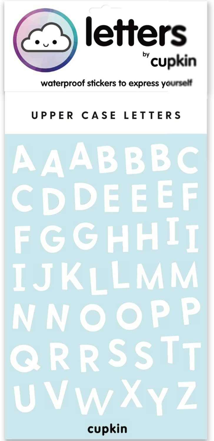 Waterproof Stickers to Personalize Your Stainless Steel Kids Cups: Write Your Kid's Names or Fun Words (47 Sticker Sheet)