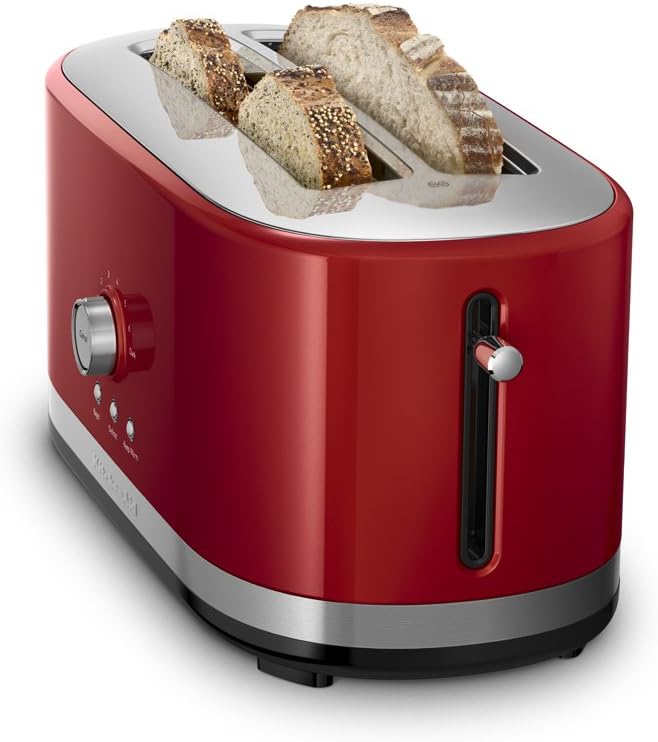 KitchenAid KMT4116ER 4 Slice Long Slot Toaster with High Lift Lever, Empire Red