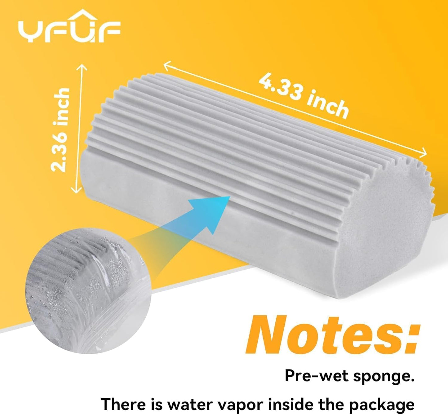 8-Pack Damp Clean Duster Sponge, Magic Sponge Eraser Baseboard Cleaner Tool, Dusters for Cleaning Blinds, Glass, Vents, Railings, Mirrors,Window Track Grooves and Faucets