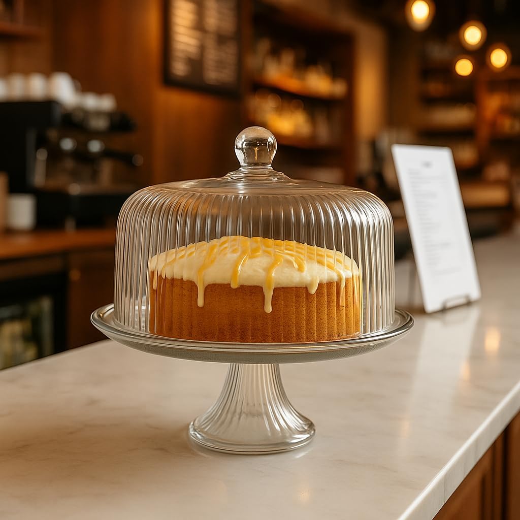 Anchor Hocking Monaco Cake Set, STD, Crystal