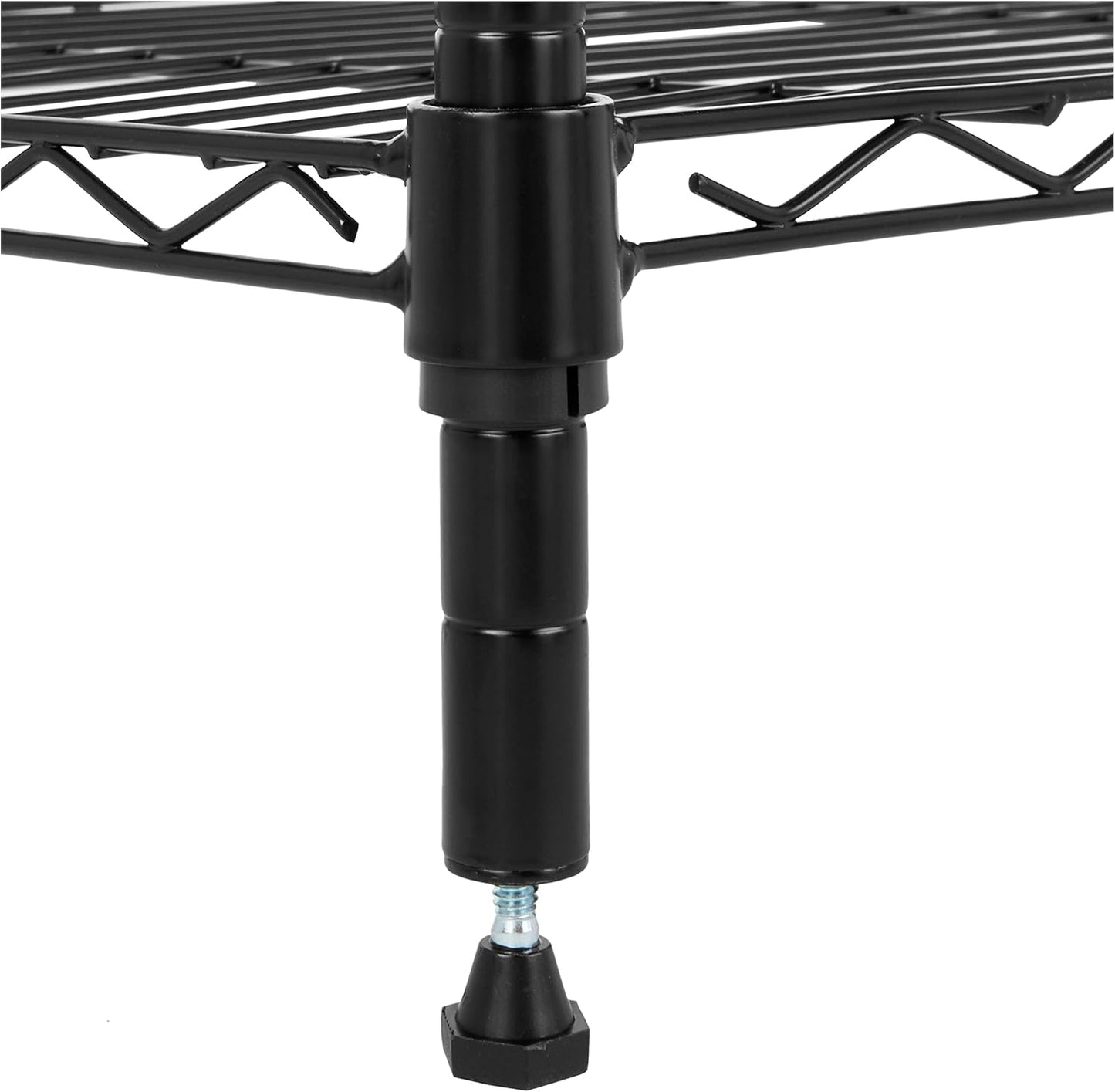 Amazon Basics 5-Shelf Tower Adjustable Storage Shelving Unit, Black, 16 D x 16 W x 54 H in