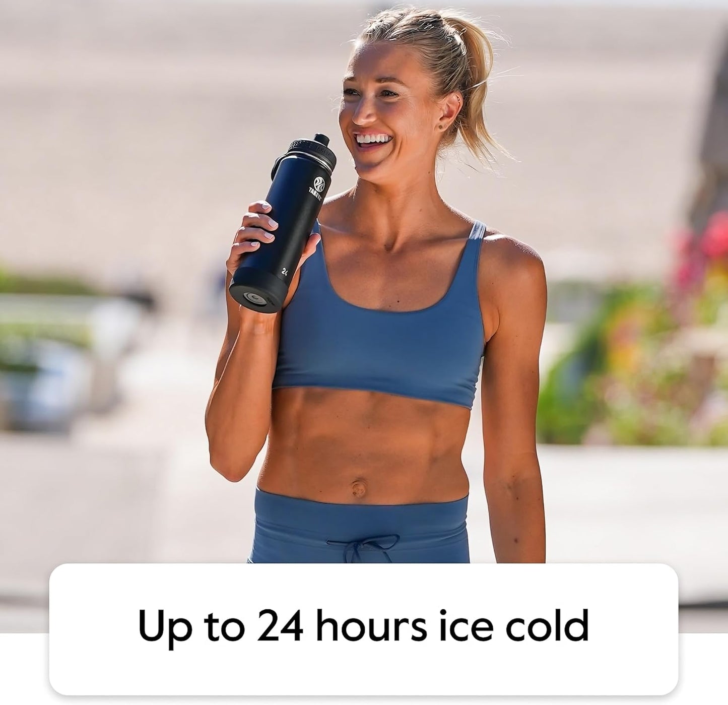 Takeya Actives Water Bottle with Spout Lid - Bottle with Double Stainless Steel Insulation - Dishwasher Safe & BPA-Free - Bottle with Spout Lid & Removable Bumper - 32 oz, Watermelon