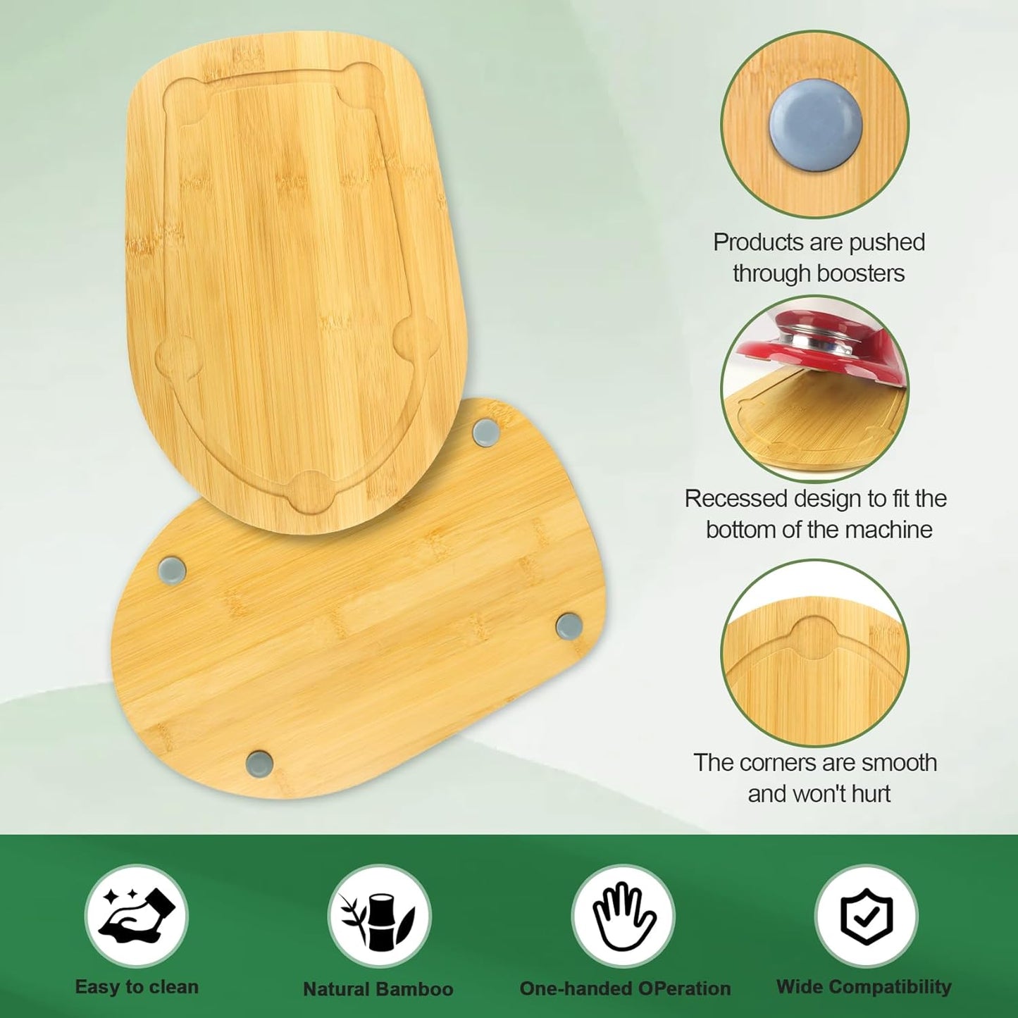 Mixer Slider Compatible with Kitchen aid Bowl Lift 4 .5-5 Qt Stand Mixer Bamboo - Kitchen Countertop Storage Mover Sliding Caddy for Kitchen Aid 4 .5-5 Qt Mixer(4.5-5 Qt with Foot Slot 1 - Natural)