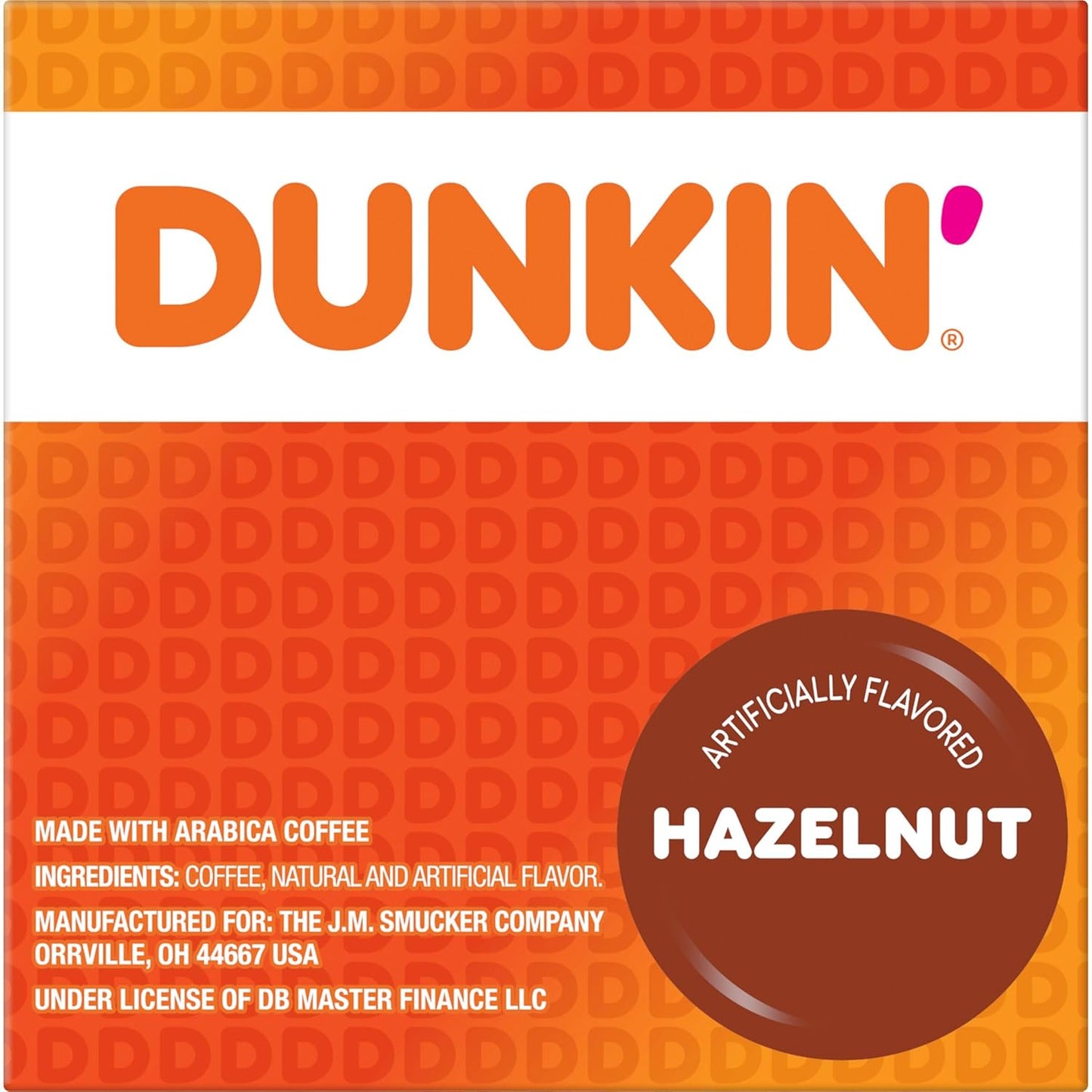 Dunkin' Hazelnut Flavored Coffee, 60 Keurig K-Cup Pods,10 Count (Pack of 6)