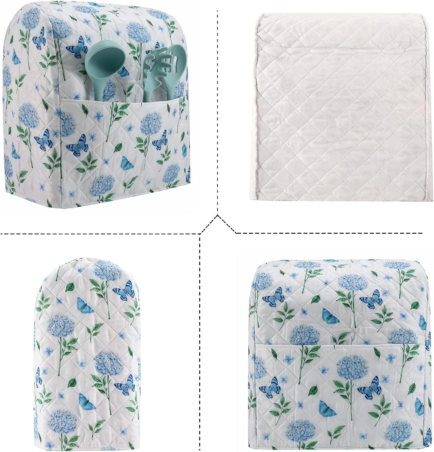 Stand Mixer Cover,Hydrangea Kitchen Mixer Cover Compatible With 5-8 Qt Kitchenaid Hamilton Mixers,Spring Summer Kitchen Decor,Kitchen Aid Mixer Covers,Pioneer Woman Kitchen Aid Mixer Assecories