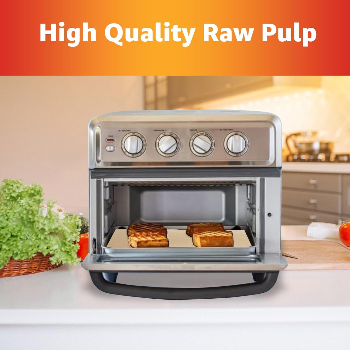9 x11 inch Air Fryer Parchment Paper Squares, 100 Sheets Unbleached Pre-Cut Baking Disposable Paper Liner for Cuisinart Non-Stick Air Fryer Toaster Oven