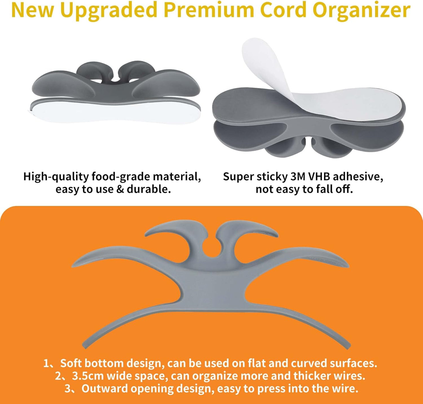 Sliding Mat for Kitchenaid Mixer, Mixer Mover Slider Pad 4.5-5 Qt Tilt-Head Stand Kitchen Appliance Mat, Aid Accessories with Grey Cord Organizer, 4.5-5Qt Mat＋ Grey Cord Organizer