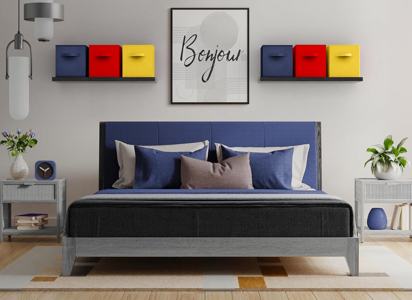 Sorbus Fabric Storage Cubes - 6 Foldable Storage Bins for Organizing Pantry, Cubbies, Toy Box - Clothes Storage & Closet Organizer - 13 Inch Collapsible Cube Baskets for Shelves with Handle