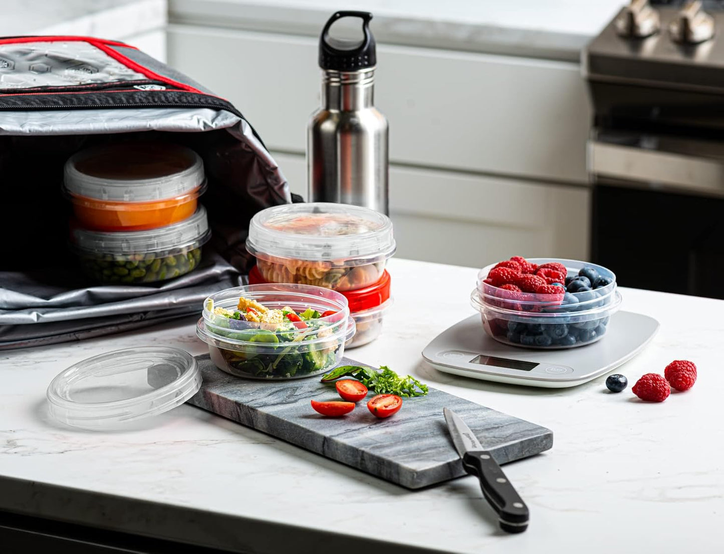 (8 Ounce 10 Pack) Clear Twist cap Containers with Clear Top Screw on Lids Twist Top Food Storage Freezer Containers