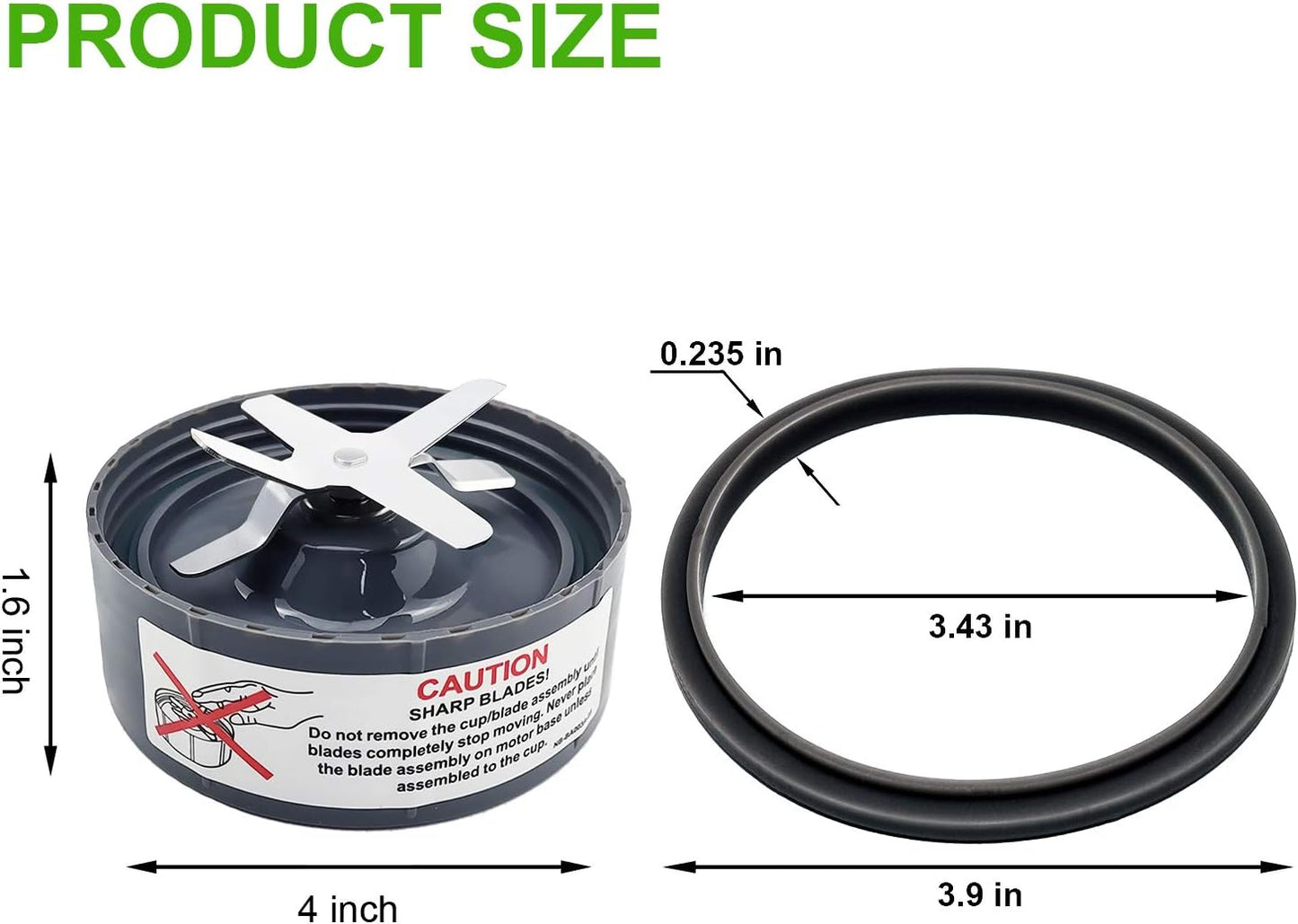 12 Pieces Blade Replacement Parts for NutriBullet Blender Extractor Cross Blade, Gear Rubber Gasket and Shock Pad Compatible with NutriBullet 600W & Pro 900W series