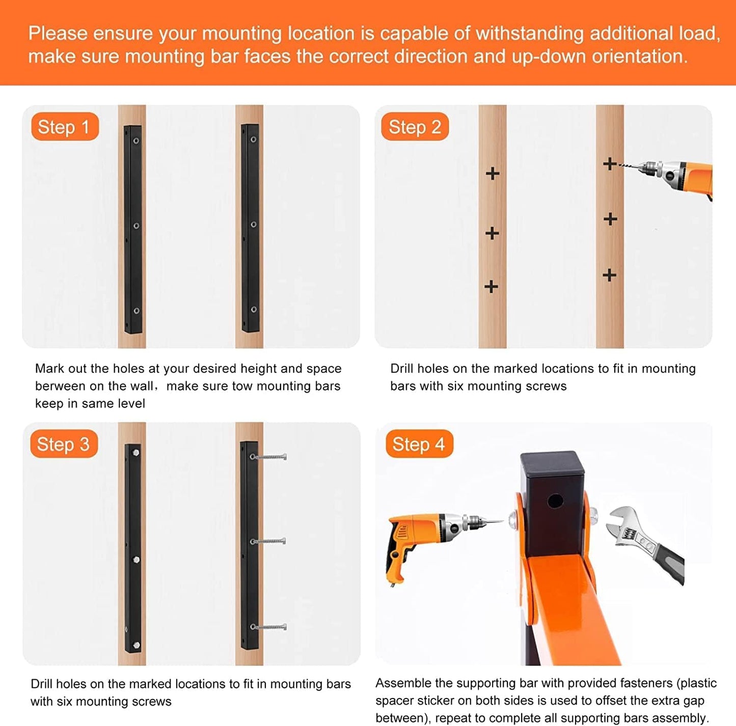 Ultrawall Wall Mount Wood Organizer Racks, Lumber Storage Metal Racks Wood Storage Racks with 3-Level (3 Pack)