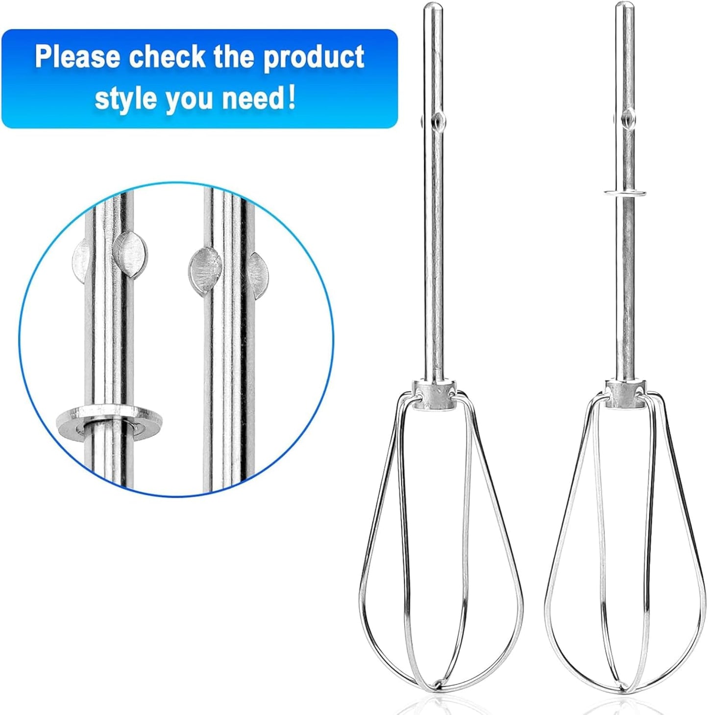 Hand Mixer Turbo Beater for Kitchen Aid W10490648 Replaces KHM2B, KHM5, AP5644233, PS4082859, W10240913 (2 PACK) by AMI PARTS