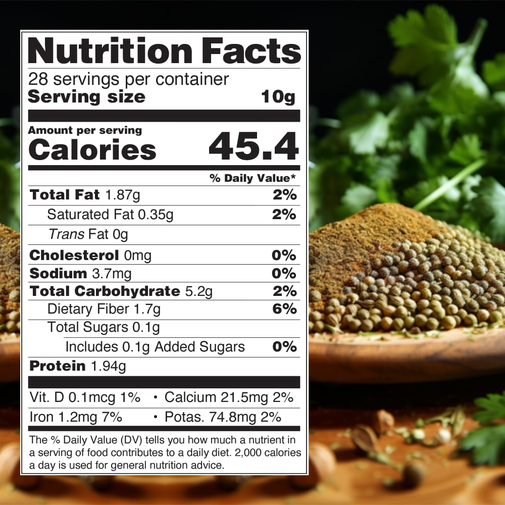 HANDPICK Whole Coriander Seed (283g/10oz) Premium Grade | Pure & Flavorful Coriander Seeds - Indian Origin | Non GMO, Gluten Free | Perfect for Cooking & Seasoning | Resealable Ziplock Pouch