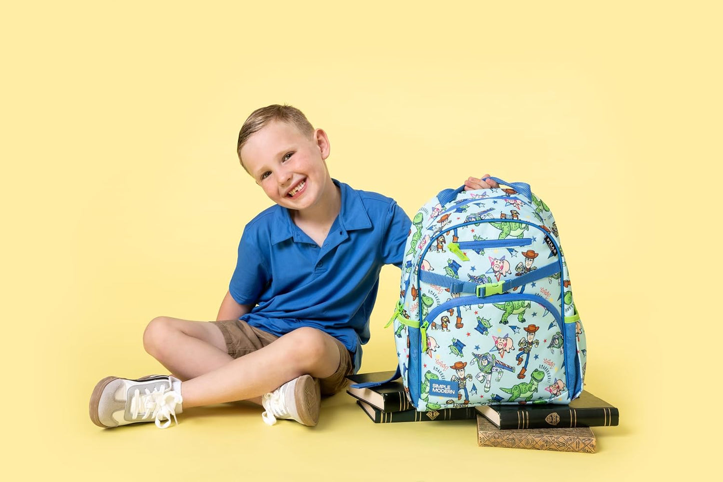 Simple Modern Medium Disney Pixar Toddler Backpack for School Girls and Boys | Kindergarten Elementary Kids Backpack | Fletcher Collection | Kids - 15" tall | Buzz and Woody Adventures