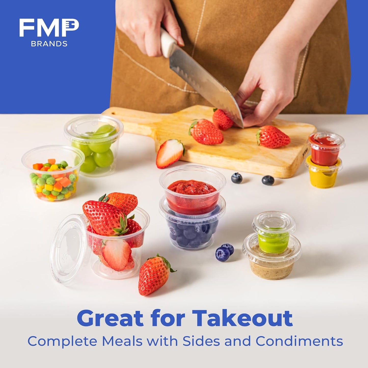 Fit Meal Prep 250 Pack 3.25 oz Jello Shot Cups with Lids, Disposable Souffle Portion Cups for Sauce