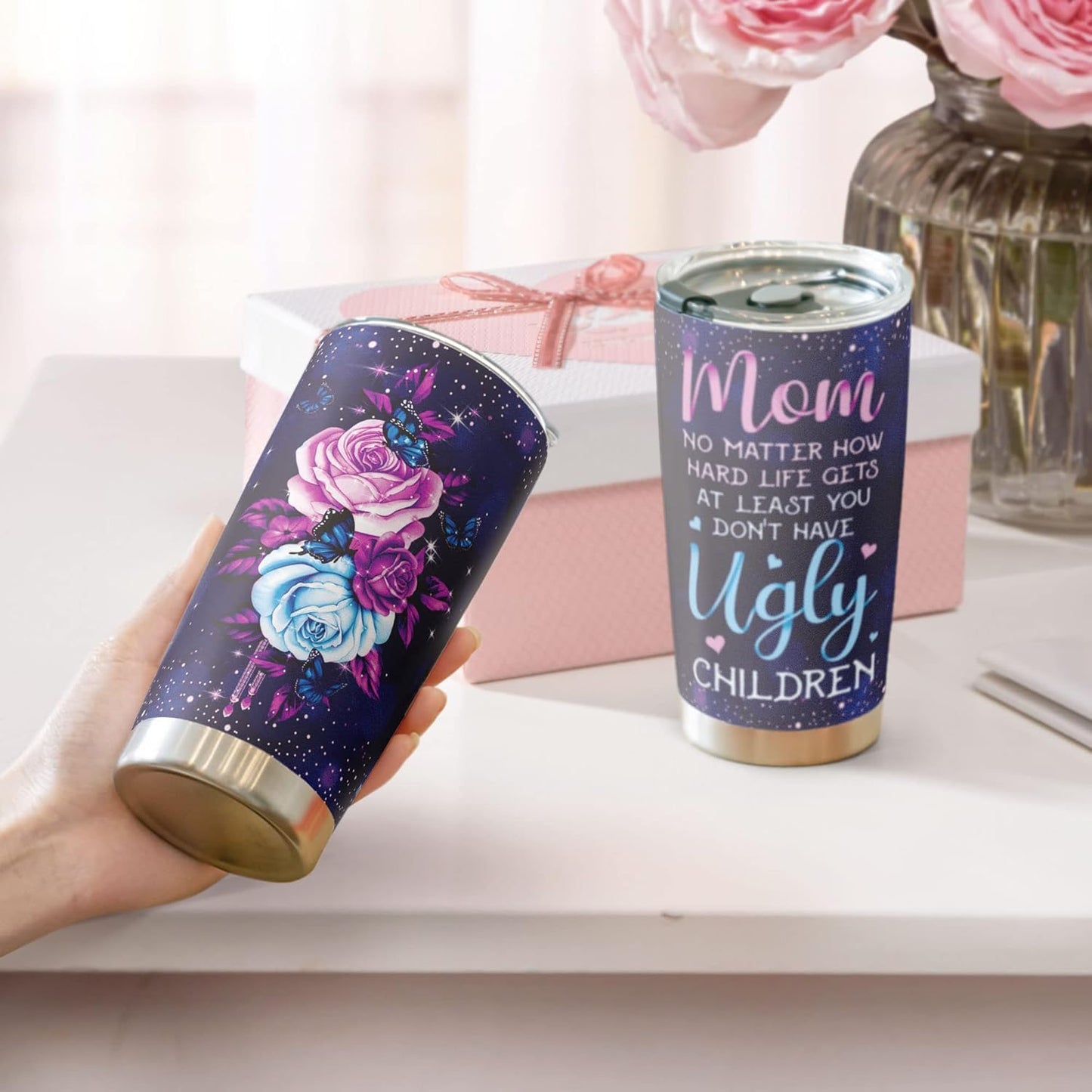 Macorner Mothers Day Gifts for Mom - Stainless Steel Tumbler 20oz For Women - Birthday for Wife Grandma Nana From Daughter Son Kid