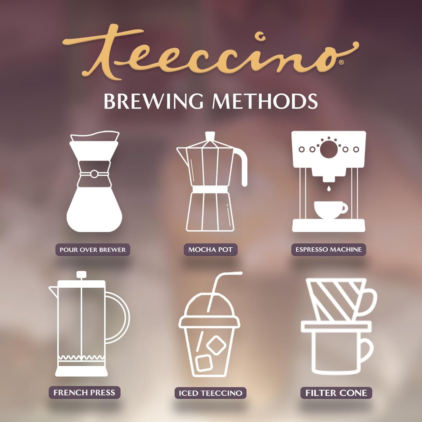 Teeccino Maple Pecan Herbal Tea - Rich & Roasted Herbal Tea That’s Caffeine Free & Prebiotic for Natural Energy, Coffee Alternative, 25 Count