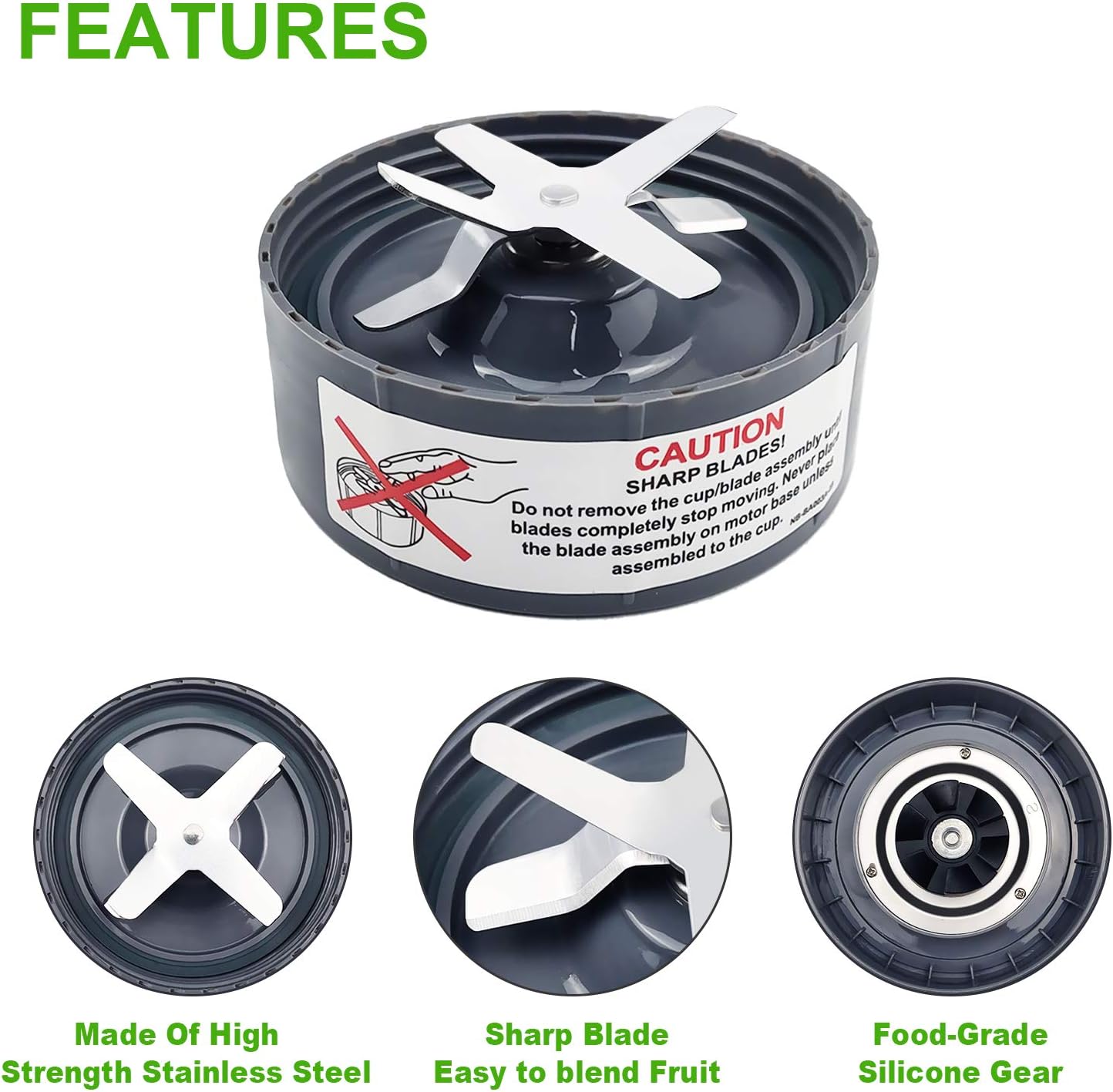 7 Pieces Blade Replacement Parts Blender Extractor Cross Blade Compatible with Nutribullet 600W and Pro 900W