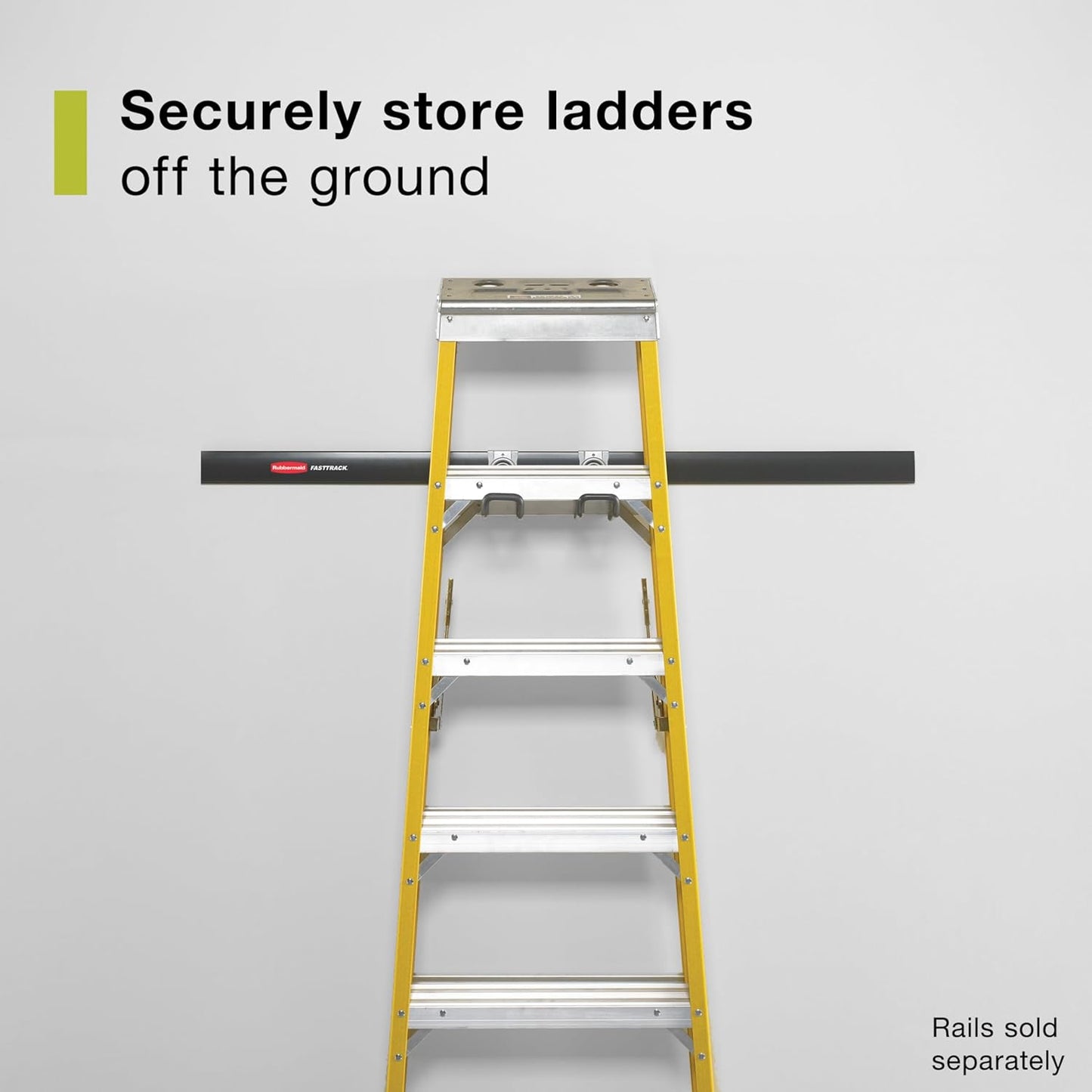 Rubbermaid FastTrack Ladder Hook Garage Wall/Ladder Hanger Wall Mount and Heavy Duty Organization for Home/Garage/Wall/Shed