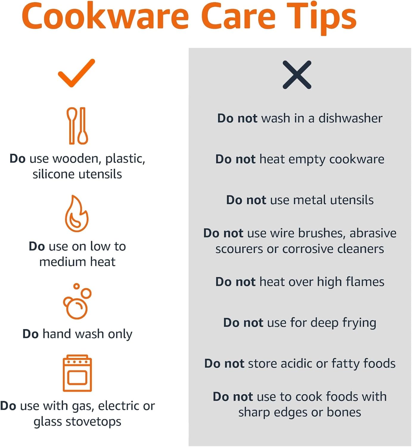 Amazon Basics Non Stick Kitchen Cookware 8-Piece Set, Non-Induction, Includes Pots and Pans, Black