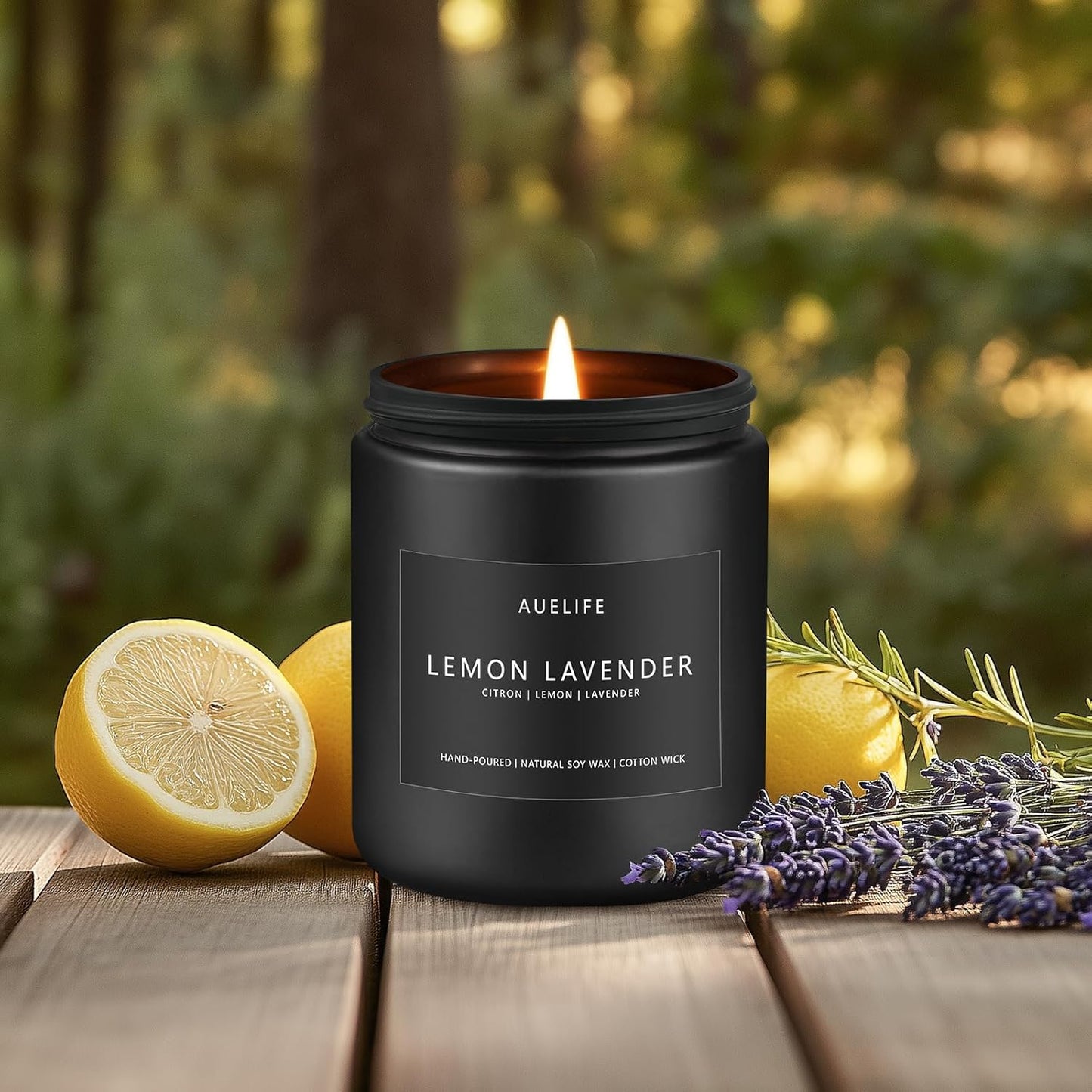 Lemon Lavender Candle | Scented Candles for Home, Aromatherapy Gifts - Soy Candles for Home Scented, Candle Gift for Women Men, Natural Fragrance -7oz 50 Hours Long Burning
