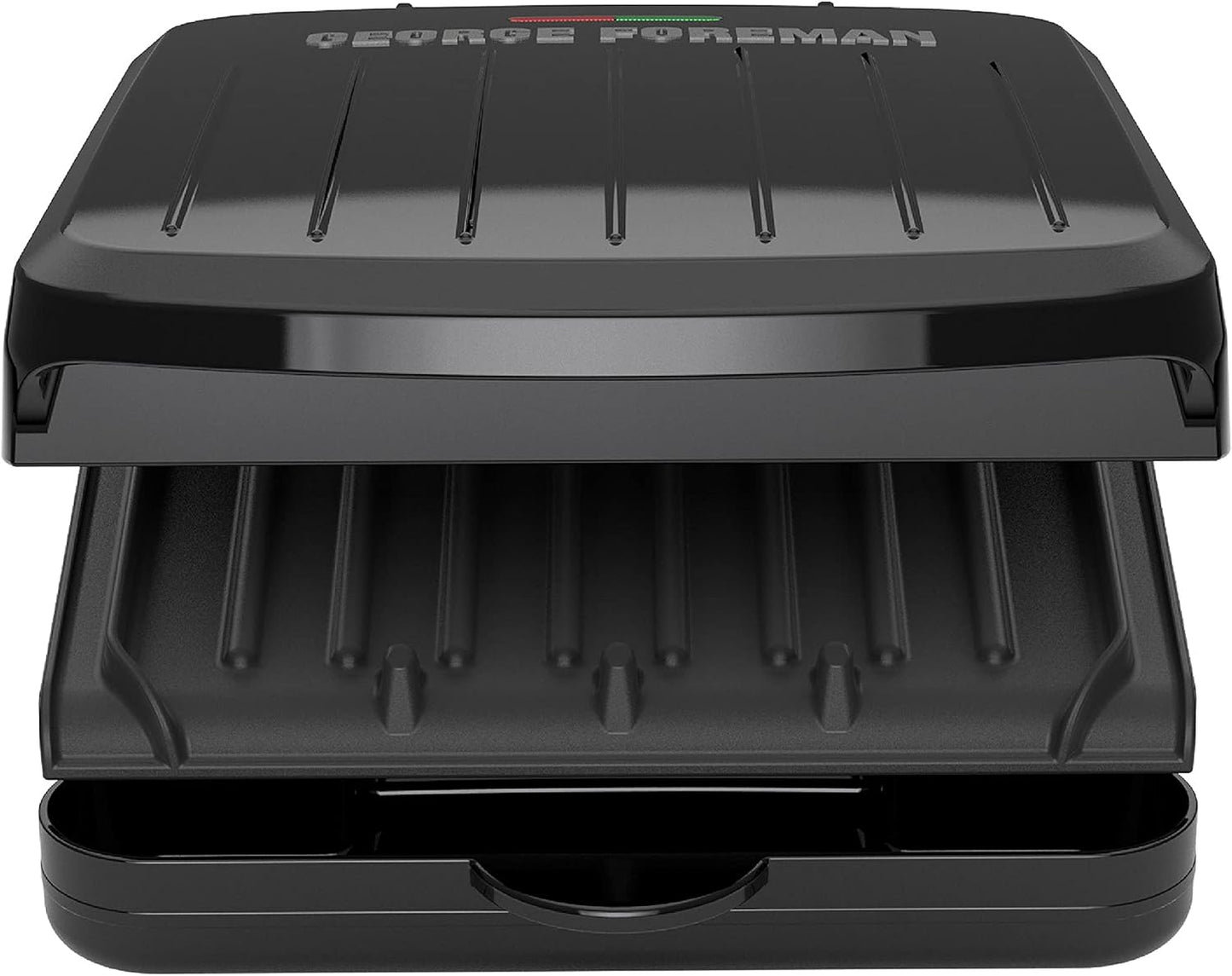 George Foreman 2-Serving Classic Plate Electric Indoor Grill and Panini Press, Black, GRS040B