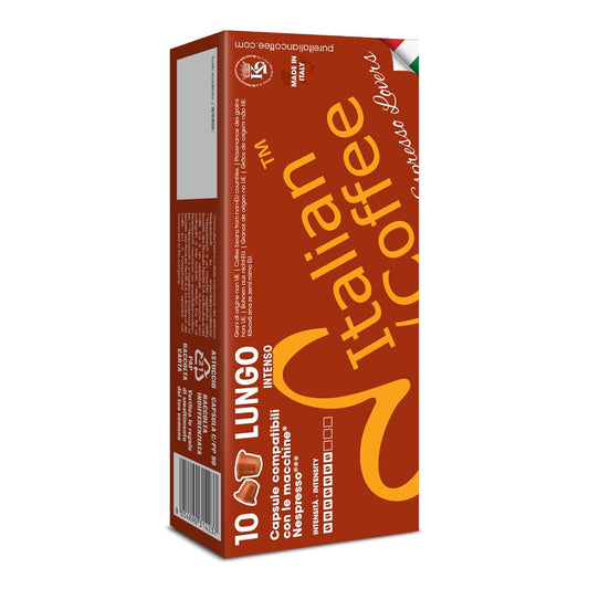 Italian Coffee for Espresso Lovers capsules compatible with Nespresso Original Line machines (Lungo Regular, 200 Count (Pack of 1))