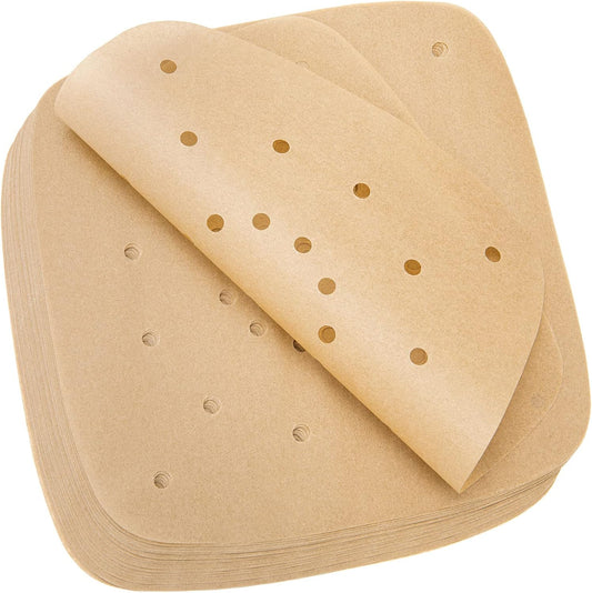 200pcs Air Fryer Parchment Paper Disposable Liner 8.5inch, Premium Perforated for Air Fryer, Streamer, Pans, No Burn, Easy Cleanup