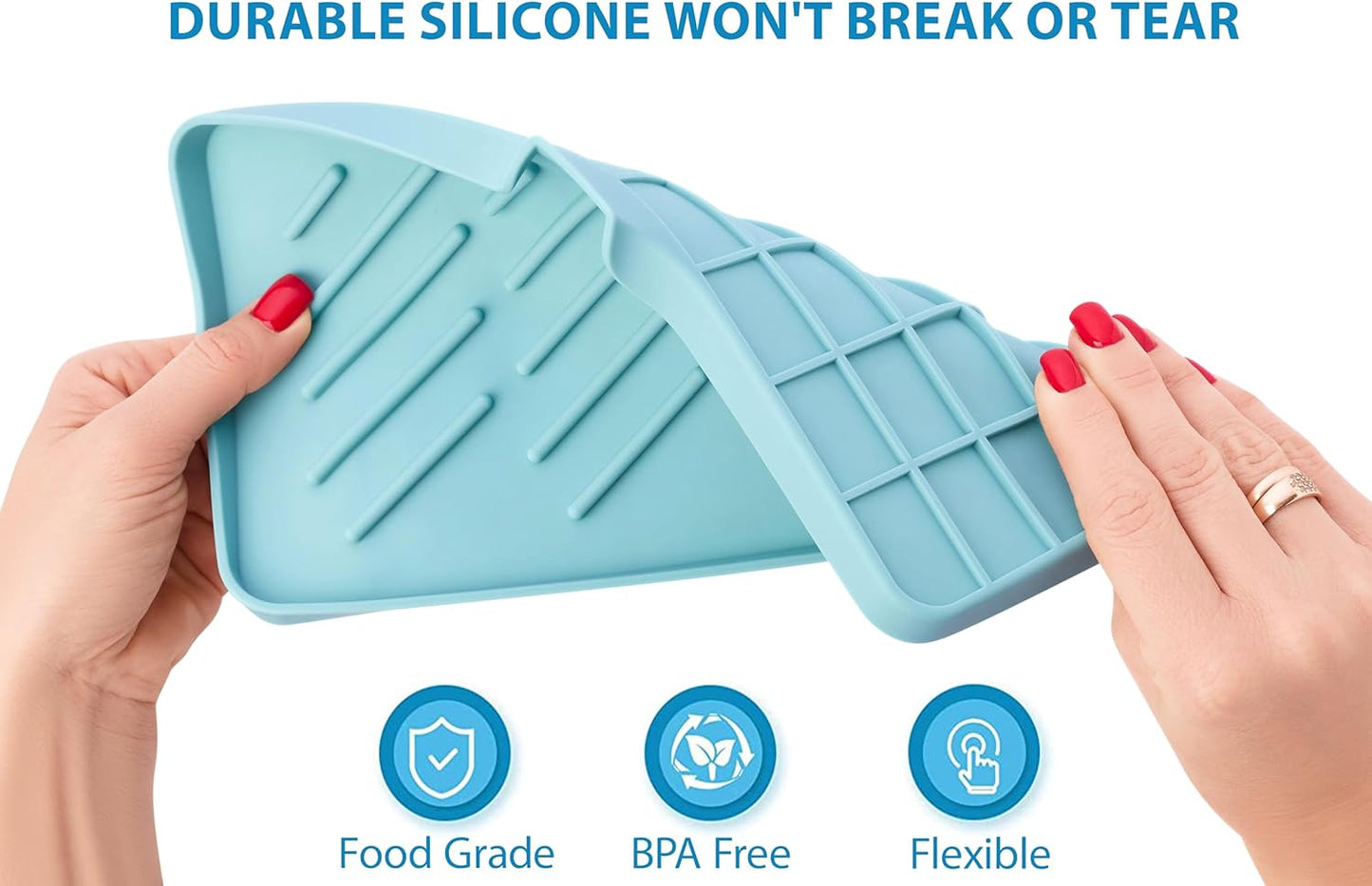 1 Pc Light Green Silicone Sponge Holder - Sink Tray for Soap and Sponge Organization