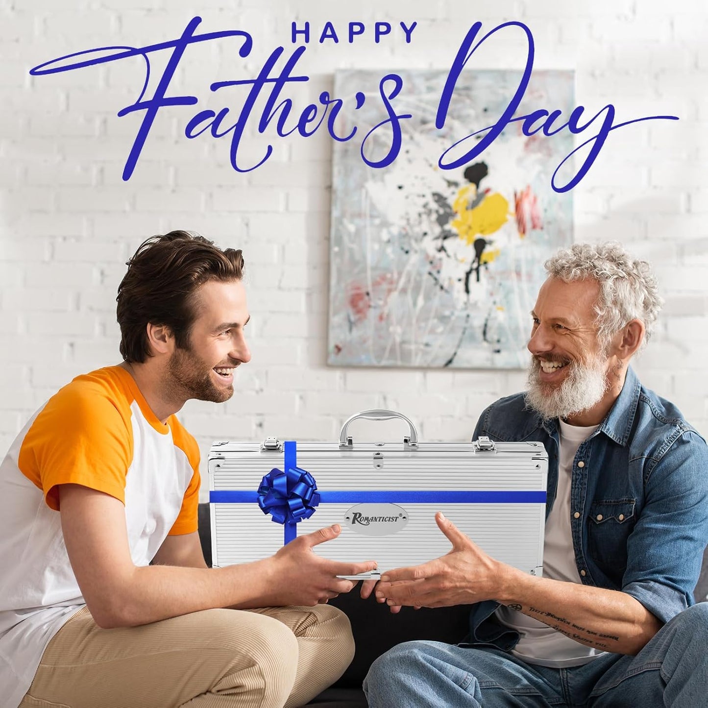 ROMANTICIST 25pcs Extra Thick BBQ Grill Accessories, Christmas Grilling Gifts Set for Men Dad, Heavy Duty Grill Tools Utensils Kit with Spatula, Tongs in Aluminum Case for Birthday Black