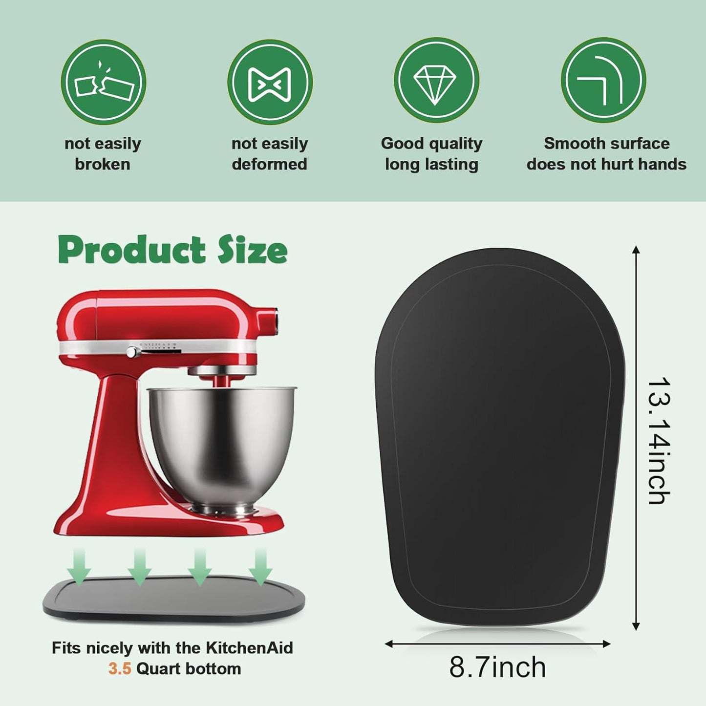 Mixer Slider Compatible with Kitchen aid Mini 3.5 Qt Tilt-Head Stand Mixe - Kitchen Countertop Storage Mover Sliding Caddy for Kitchen Aid Artisan Mixer (3.5 QT - Black)