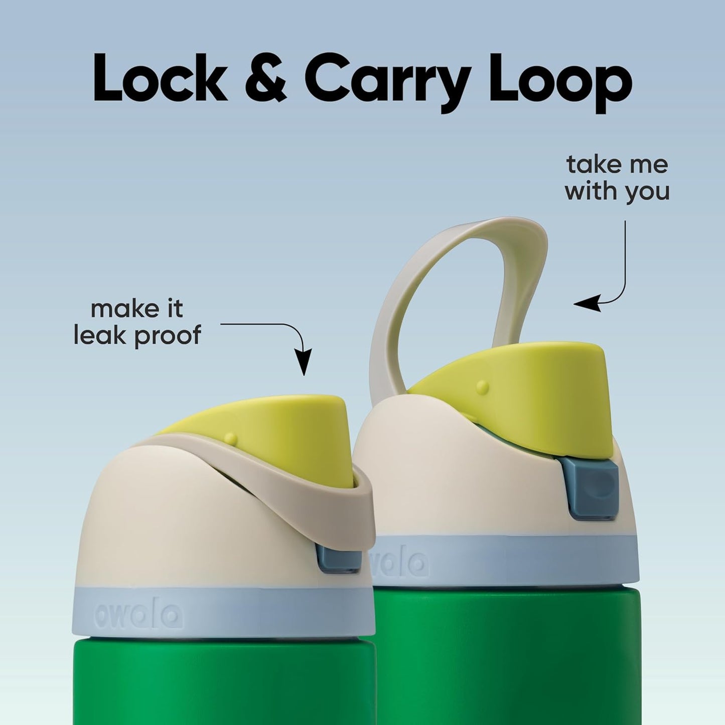 Owala FreeSip Insulated Stainless Steel Water Bottle with Straw, BPA-Free Sports Water Bottle, Great for Travel, 24 Oz, Putting Green