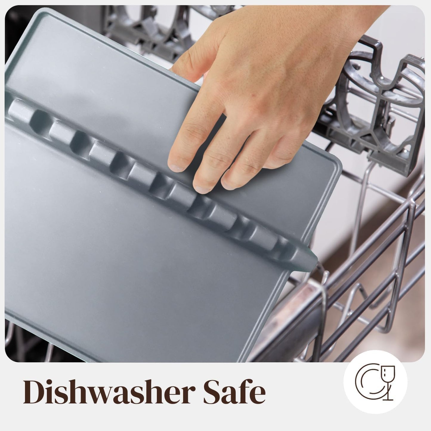 Gray Silicone Spoon Rest for Stove Top with Drip Pad (1 Pack) - Extra Large Heat-Resistant, BPA-Free Utensil Rest for Kitchen Counter - Utensil Holder for Spatulas, Tongs, Ladles and Kitchen Gadgets