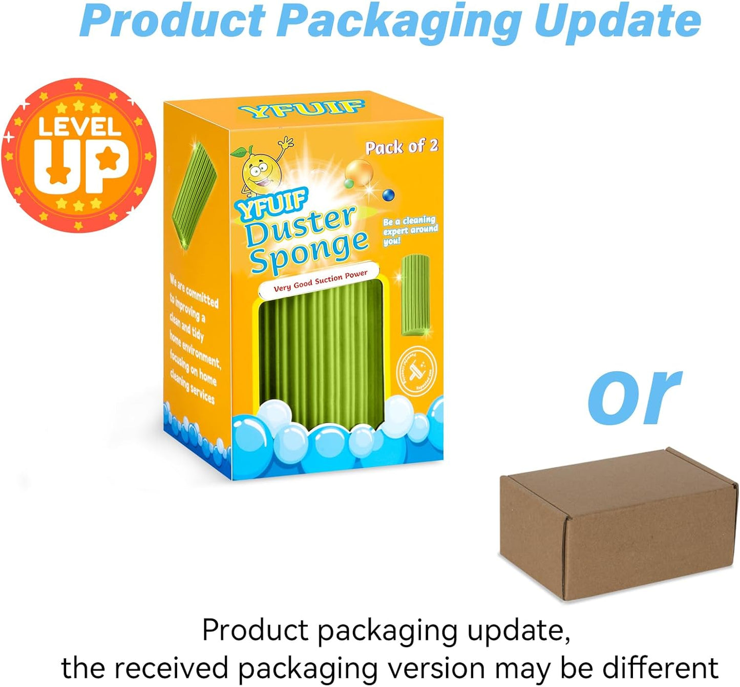 2-Pack Damp Clean Duster Sponge, Magic Sponge Eraser Baseboard Cleaner Tool, Dusters for Cleaning Blinds, Glass, Vents, Railings, Mirrors,Window Track Grooves and Faucets