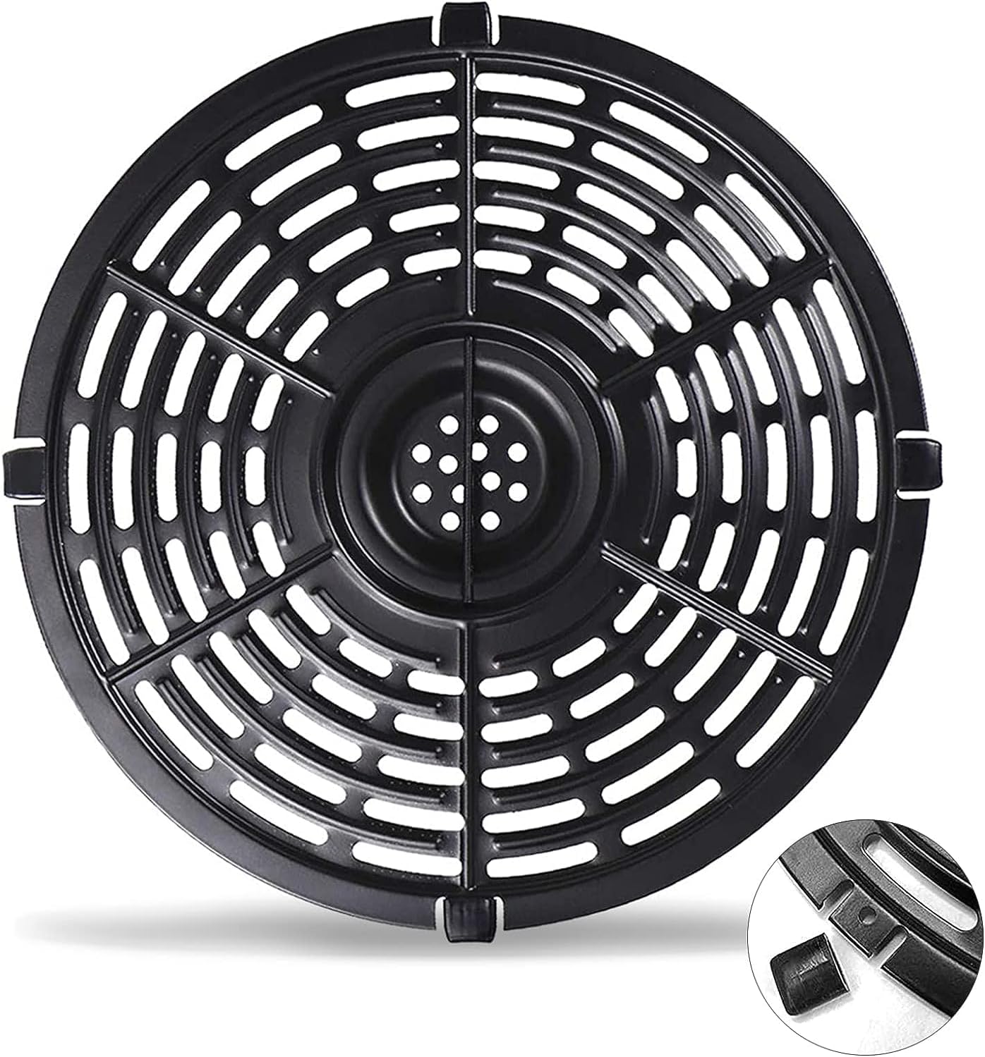 Grill Pan for Power XL 5QT Air fryer, 8.7'' 5QT Round Non-Stick Air Fryer Replacement Tray Rack Parts Accessories Crisper Plate Grill Plate, Dishwasher Safe