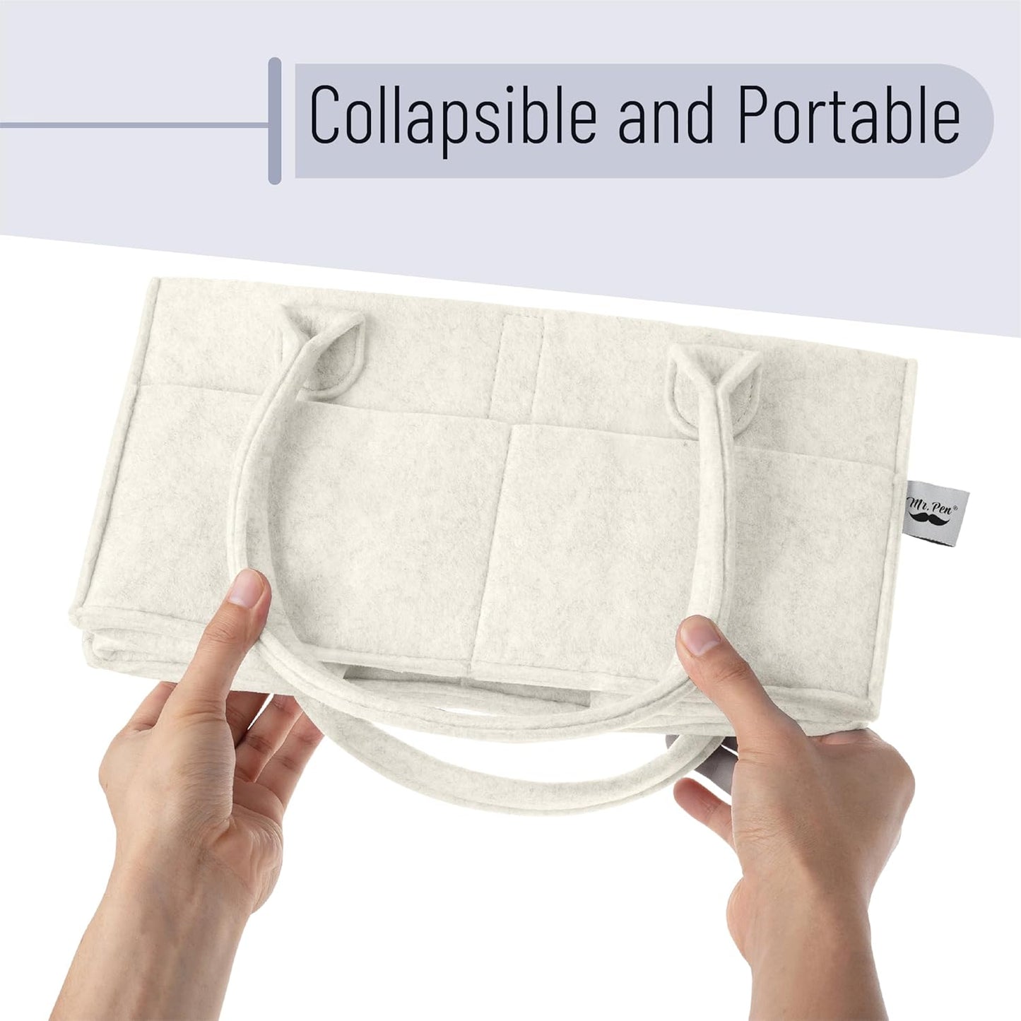 Mr. Pen- Baby Diaper Caddy Organizer, Beige, Baby Organizer, Car Diaper Caddy