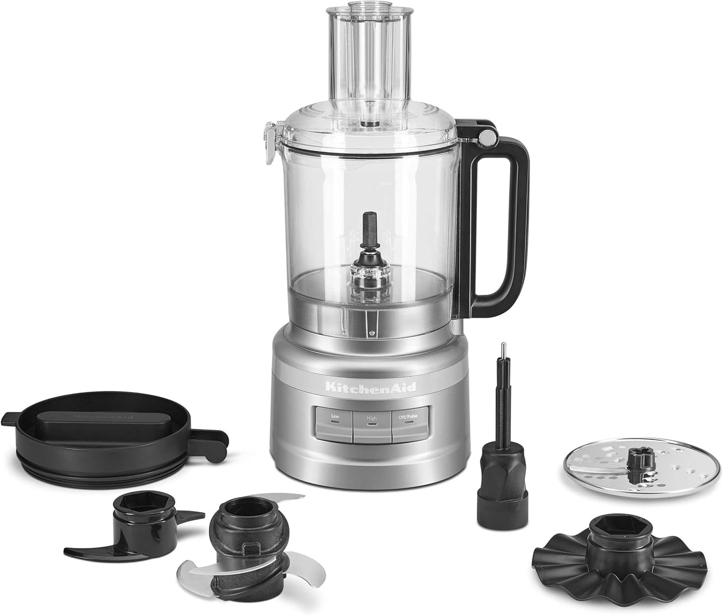 KitchenAid 9 Cup Food Processor - KFP0921 & Variable Speed Corded Hand Blender KHBV53, Empire Red